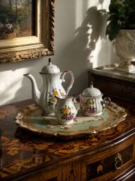 Vintage porcelánová trojdielna kávová súprava